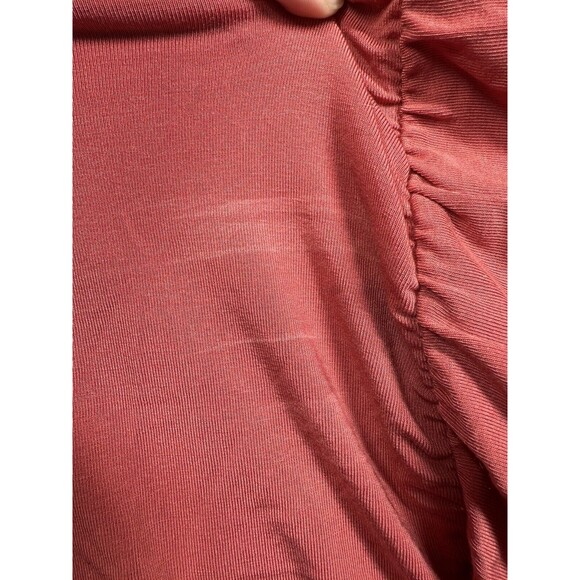Wilfred Lydia Mini Dress Ruched Rosy Red Rouge‎ Rose Size Large - Picture 8 of 9